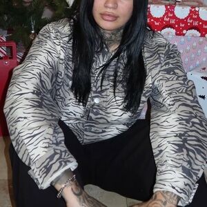 Zebra oversized jacket